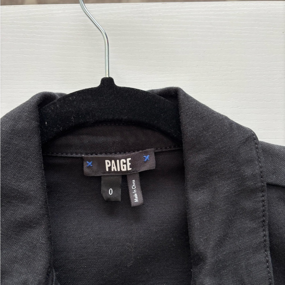Paige Jeans Black Buttoned Jumpsuit With Belt Size 0 - Picture 5 of 9